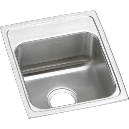 Elkay Lustertone Stainless Steel 15 X 17-1/2 X 6 Single Bowl Top Mount Ada Sink LRADQ1517600